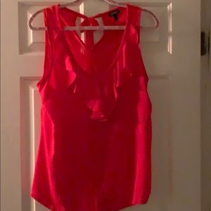 Red flowy blouse tank